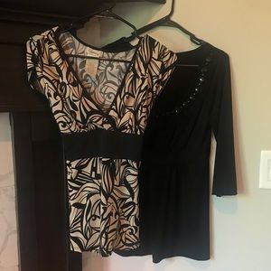 Two career career tops, stretchy